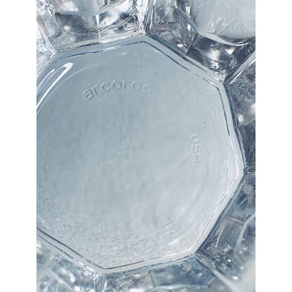 Lot of 2 Arcoroc USA Clear Glass 8 Panel Rocks Old Fashioned Cocktail Juice EUC - Picture 6 of 9